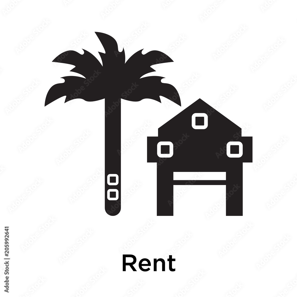 Rent icon isolated on white background