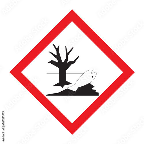 Standard Pictogam of Environmental hazard Symbol, Warning sign of Globally Harmonized System (GHS)