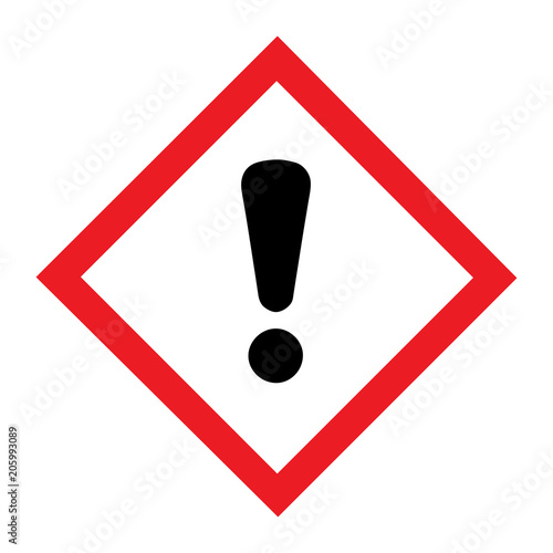 Standard Pictogam of Harmful Symbol, Warning sign of Globally Harmonized System (GHS)
