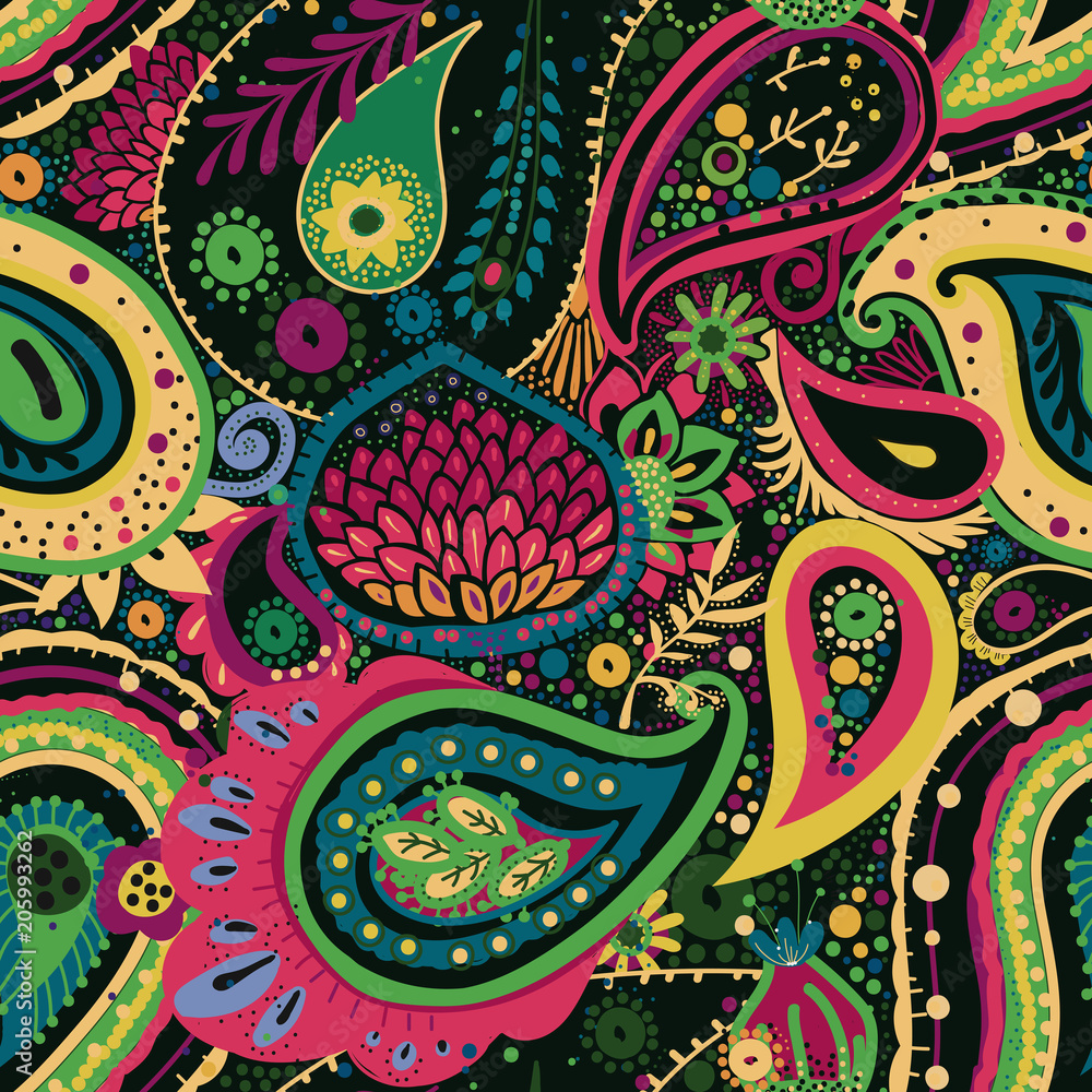 Naklejka premium Paisley
