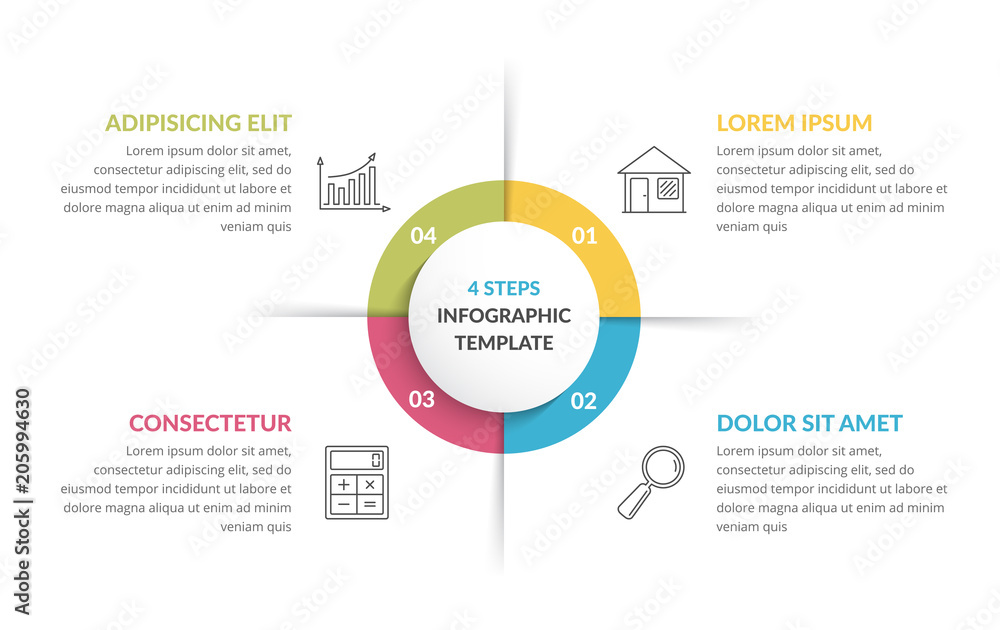 Circle Infographics - Four Elements Circle Infographics - Four Elements