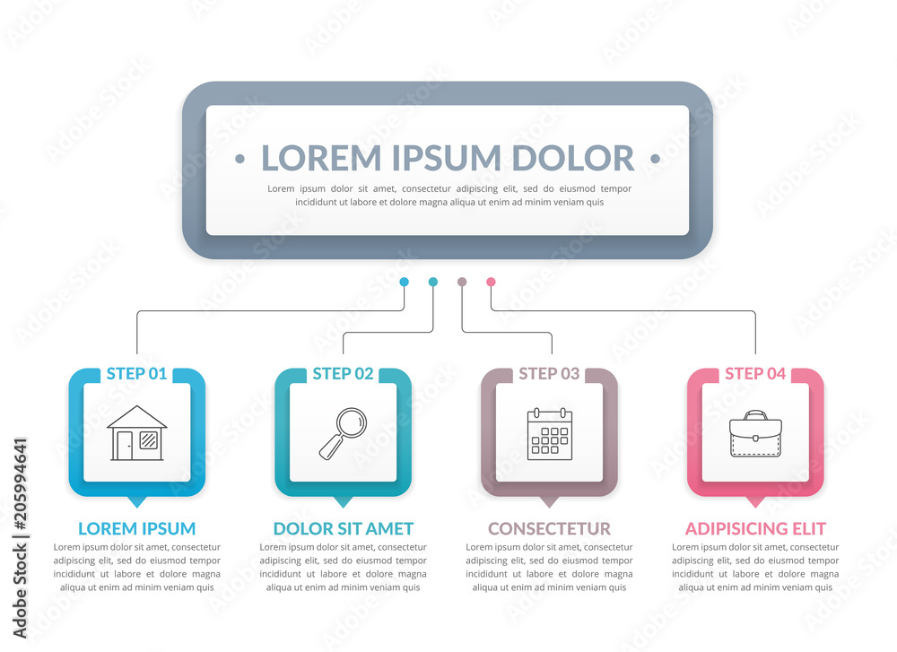 Infographic Template with 4 Steps