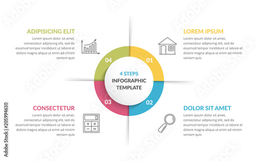 Circle Infographics - Four Elements