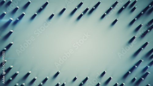 Frame of extruded blocks an...
