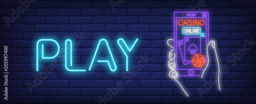 Online casino neon sign