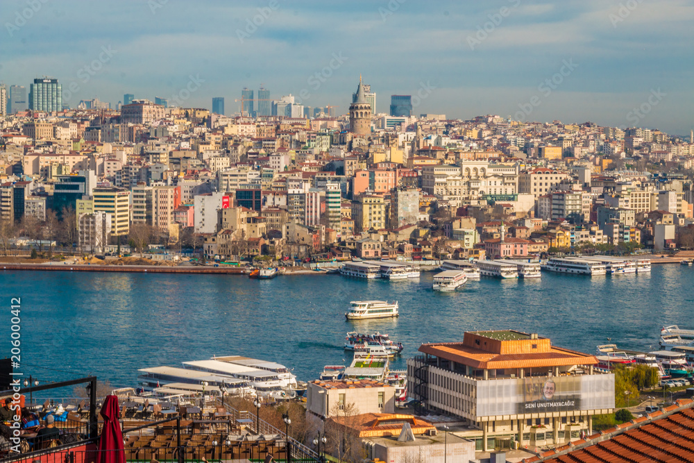 Panoramic view of Istanbul city
