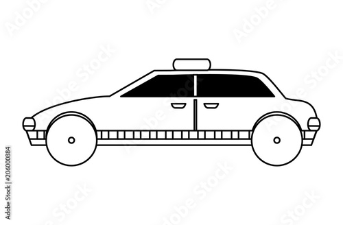 taxi car icon over white background  vector illustration