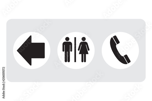 Fotografi Male and Female Standard Symbol Toilet Sign