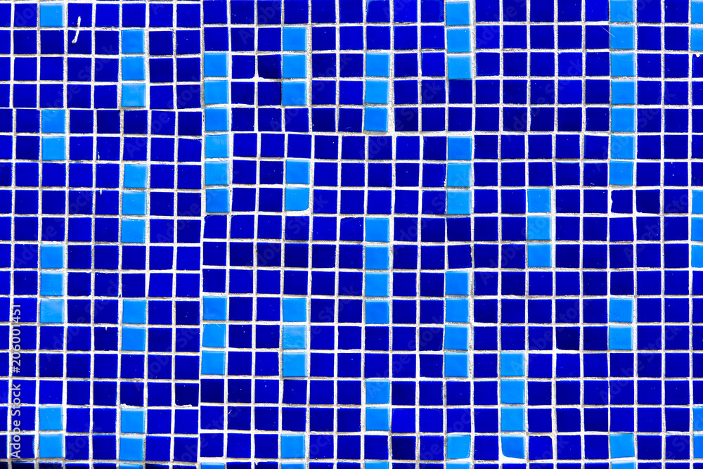 close-up view of dark and light blue decorative tiles background close-up view of dark and light blue decorative tiles background