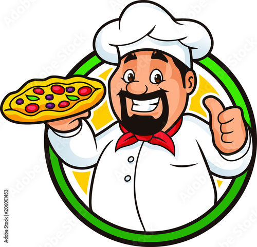 Pizza Chef Mascot Design Vector
