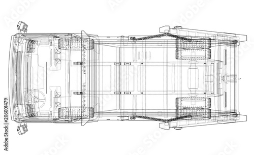 Garbage truck concept. Vector