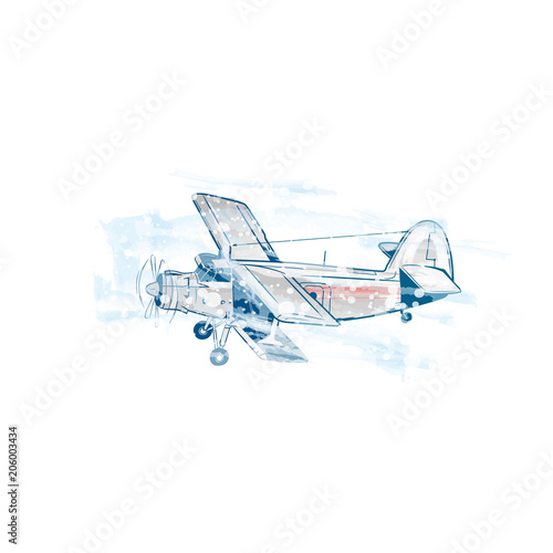 Vector watercolor illustration of Somalet in the Arctic