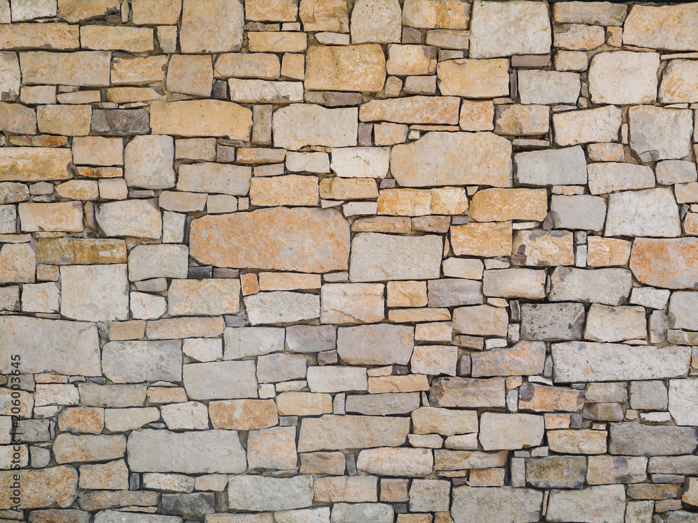 Old stone rock brick wall texture background