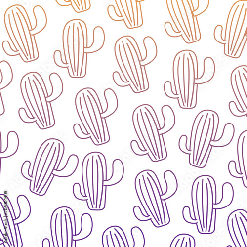 background of cactus plant pattern, vector illustration design © djvstock