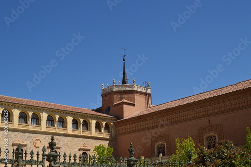 Archbishop Building Of Alcala De Henares Front Facade. Architecture Travel History. May 5, 2018. Alcala De Henares Madrid Spain.