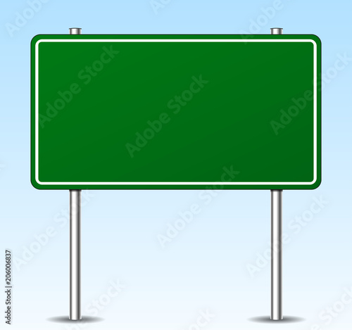 green sign design with sky background