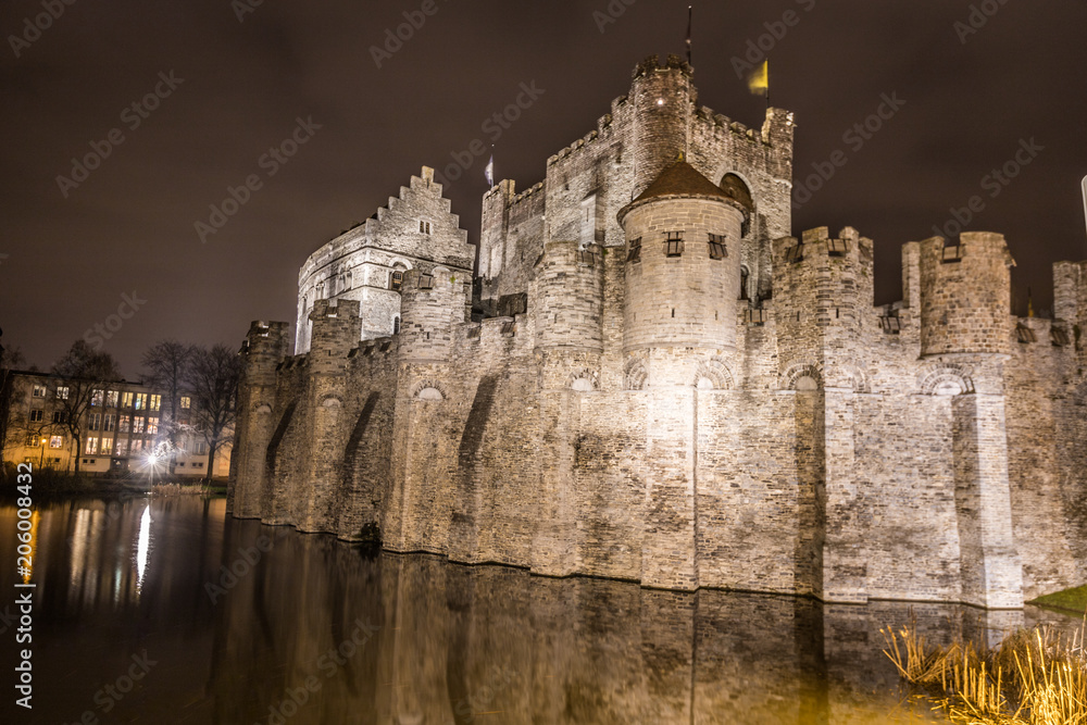 Ghent castle in Belgium
