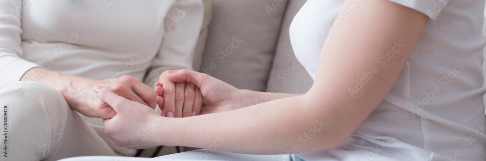 Women supporting during illness Women supporting during illness