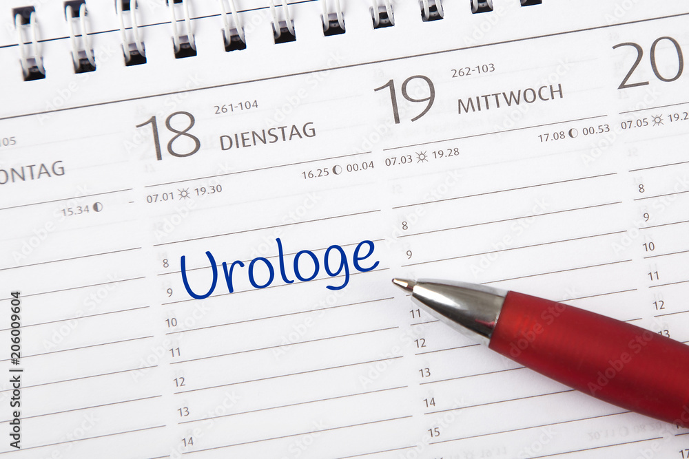 Eintrag im Kalender: Urologe