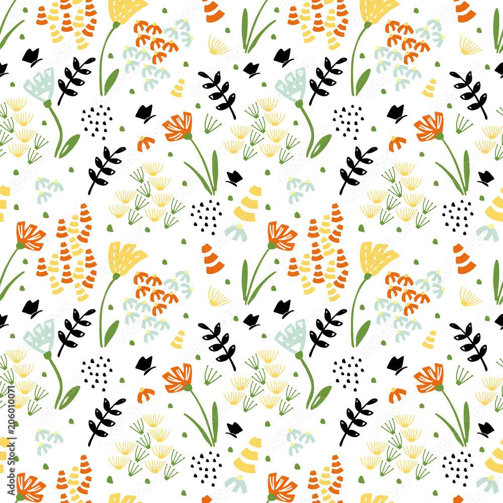 Seamless pattern with floral Seamless pattern with floral