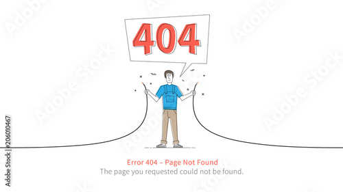 Error 404 page layout vector design. Website 404 page error with service man and broken connection creative concept. Modern 404 page not found concept. The page you requested could not be found.
