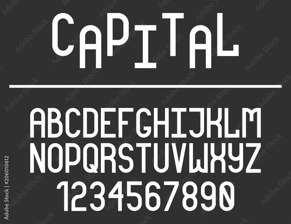 Modern line alphabet.