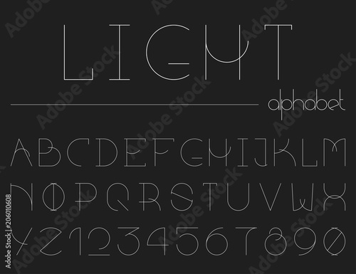 Modern line alphabet.