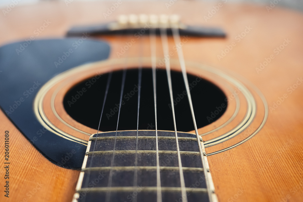 Guitar string music instrument close up Acoustic song Guitar string music instrument close up Acoustic song