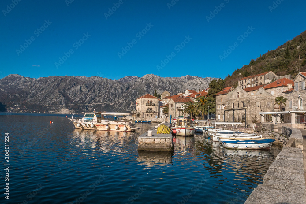 Perast Town in Montenegro