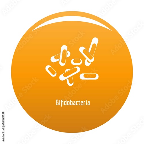 Bifidobacteria icon. Simple illustration of bifidobacteria vector icon for any design orange