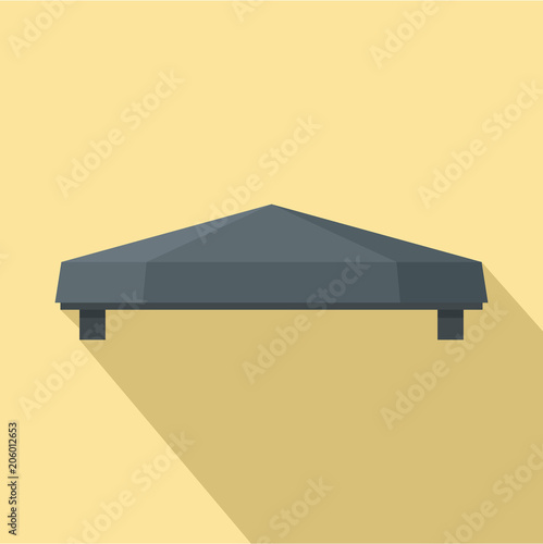 Outdoor tent icon. Flat illustration of outdoor tent vector icon for web design