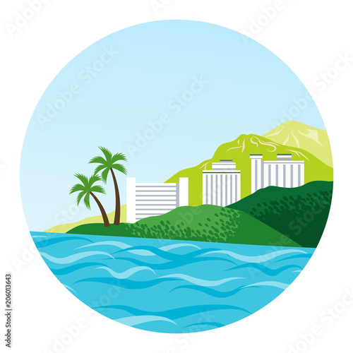 Summer resort nature clip art