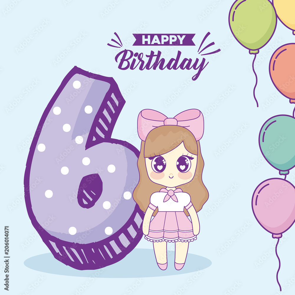 Thiết kế sinh nhật nữ sinh anime đáng yêu Kawaii sẽ khiến bạn không thể rời mắt khỏi hình. Hãy xem và đưa ra lựa chọn tuyệt vời cho ngày sinh nhật của mình.