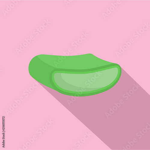 Cut aloe vera icon. Flat illustration of cut aloe vera vector icon for web design