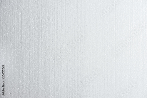 Closeup white polystyrene foam texture.