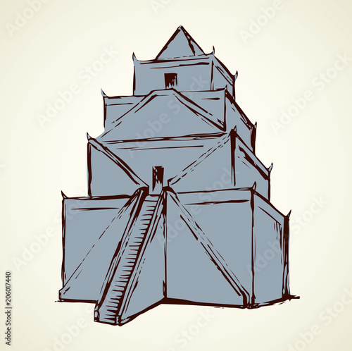 Tower of Babel. Vector drawing