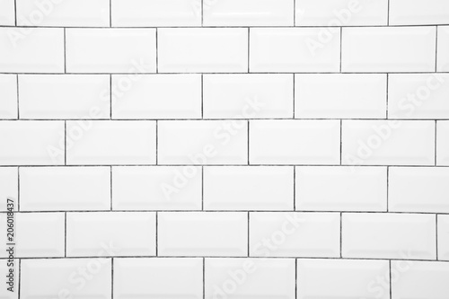 white brick wall texture with block pattern.