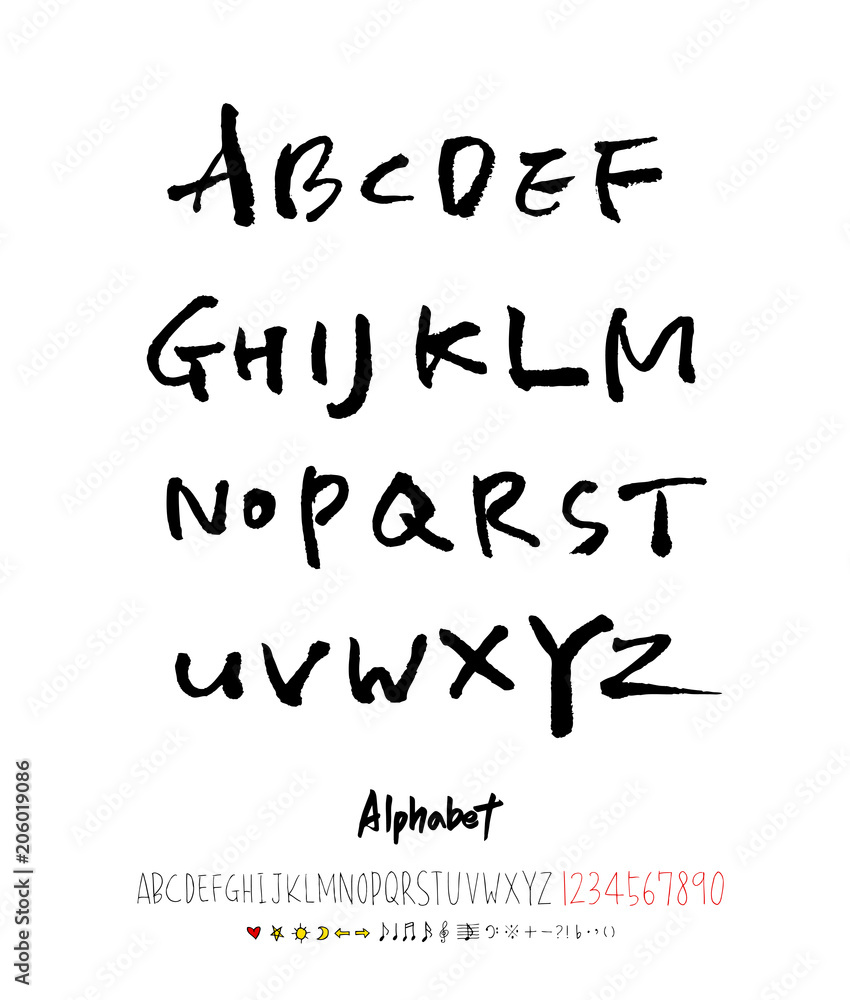 벡터 문자 / 손으로 쓴 글씨체