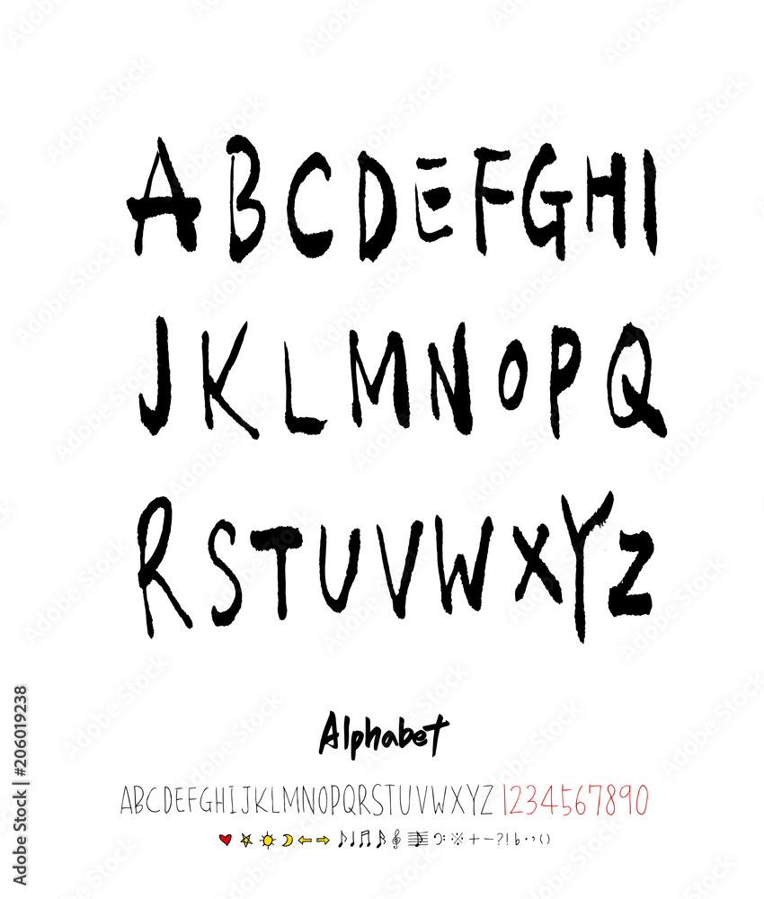 벡터 문자 / 손으로 쓴 글씨체