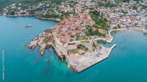 Aerial view of the old town Ulcinj