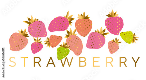 Pastel color strawberry des...