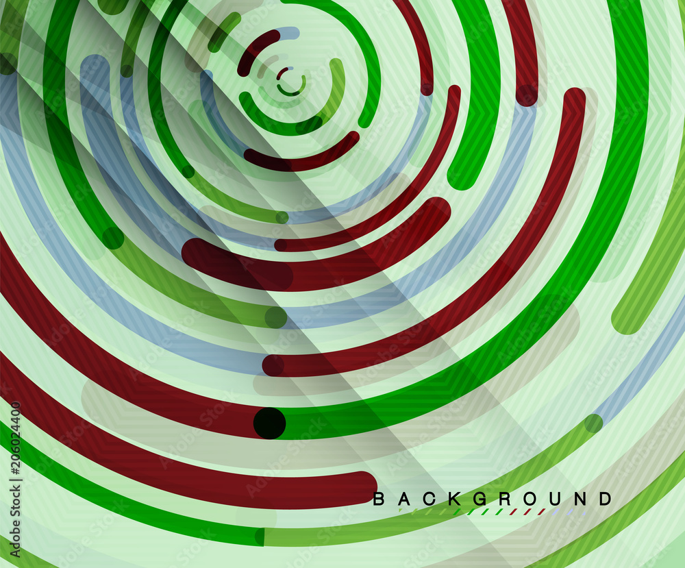 Circular lines, circles, geometric abstract background Circular lines, circles, geometric abstract background
