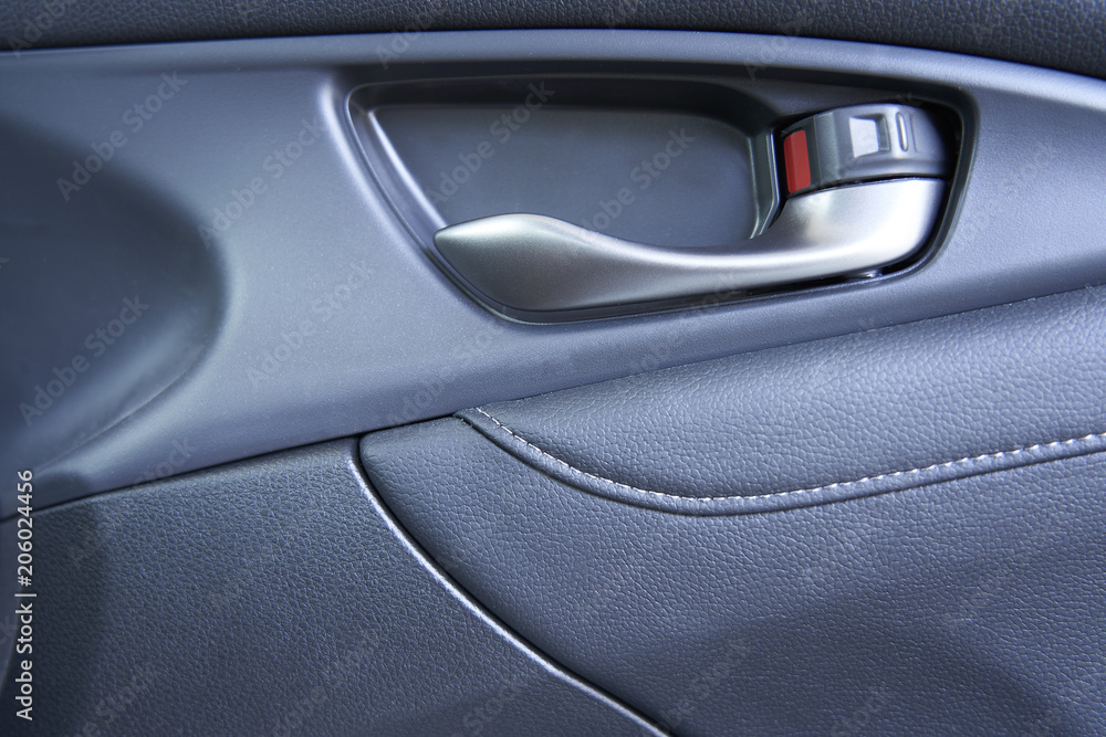 Car door handle, look from inside.