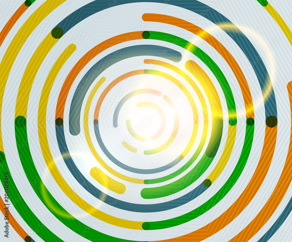 Circular lines, circles, geometric abstract background Circular lines, circles, geometric abstract background