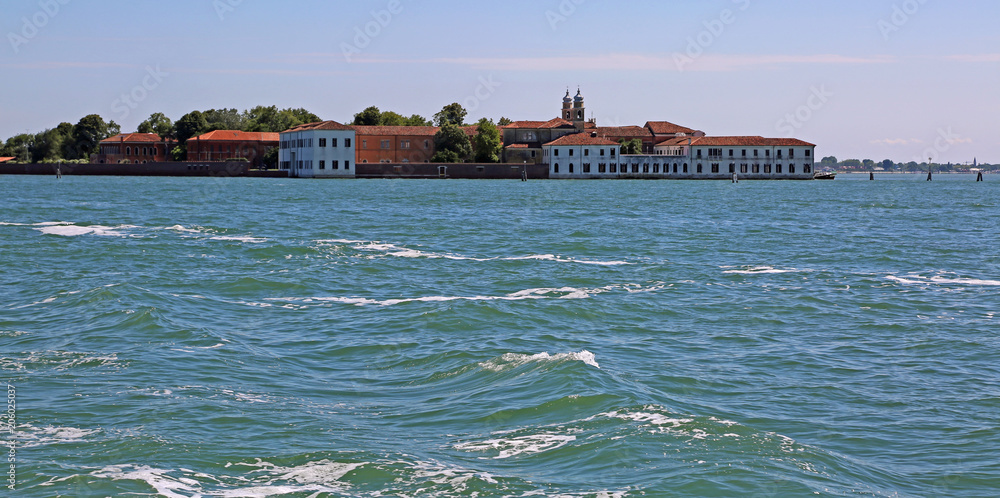 small island called San Servolo with the old psychiatric hospita