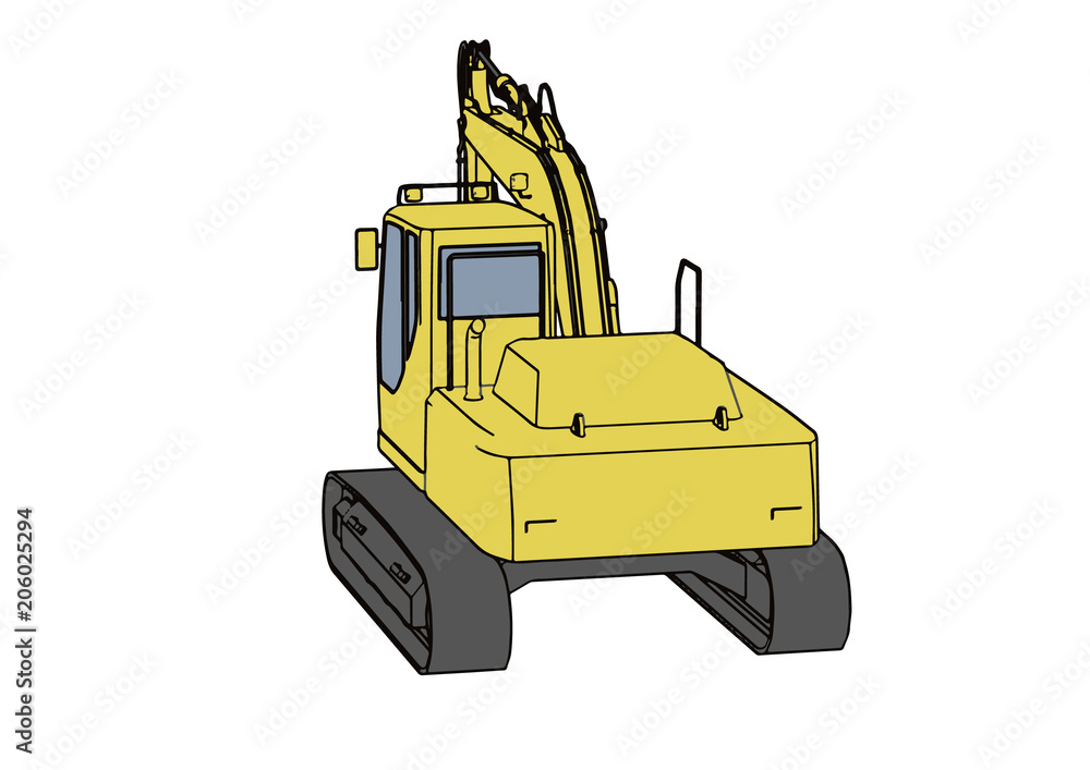 Naklejka premium machinery excavator vector