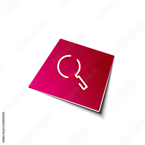 Search magnifyier web button, magnify icon. Modern magnifying glass sign, web site design or mobile app photo