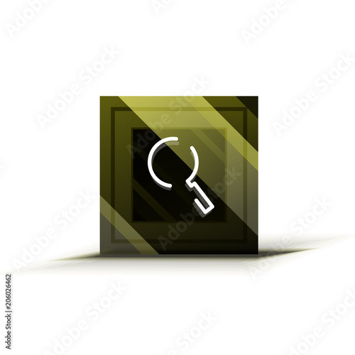 Search magnifyier web button, magnify icon. Modern magnifying glass sign, web site design or mobile app photo