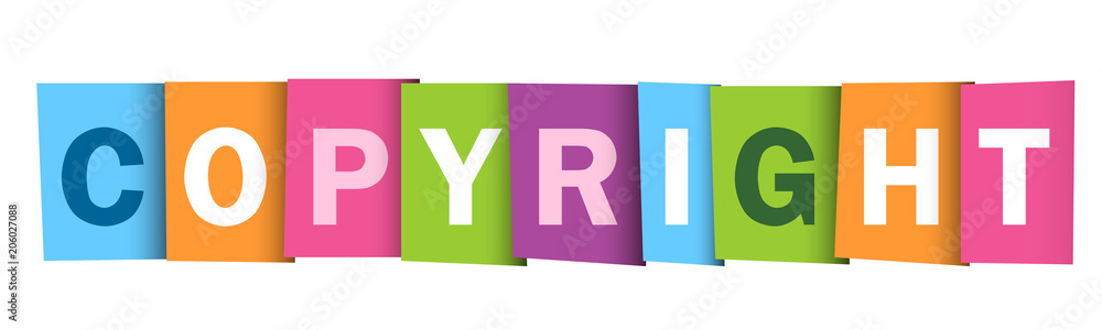 Fototapeta premium COPYRIGHT vector letters icon