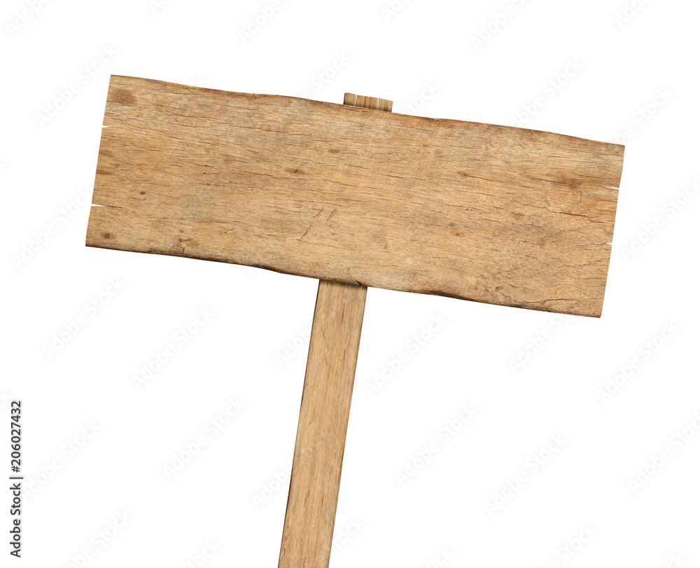wooden sign on white background with clipping path wooden sign on white background with clipping path
